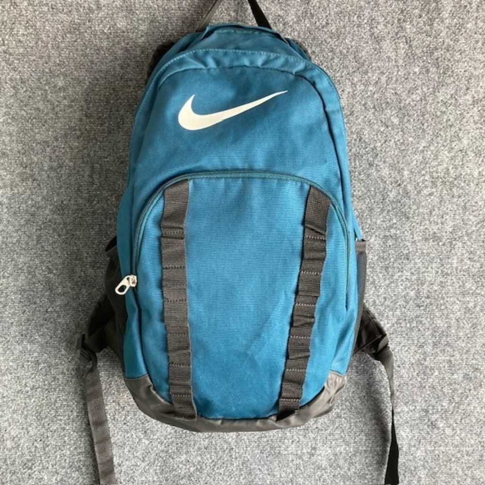 Nike Back Pack 4 Zippered Pockets Laptop/ School 20 x 12 Blueish Green